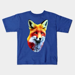 WATCHFUL FOX HEAD Kids T-Shirt